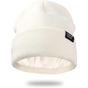 Imported Elastic Cotton Knitted Cuffed Satin Lined Winter Beanie Hat Unisex